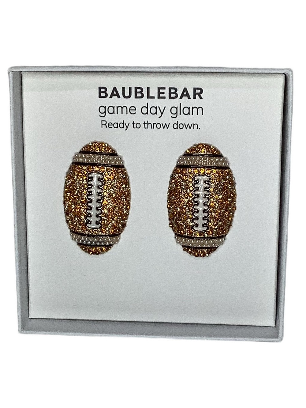 BaubleBar Game Day Glam Football Earrings New